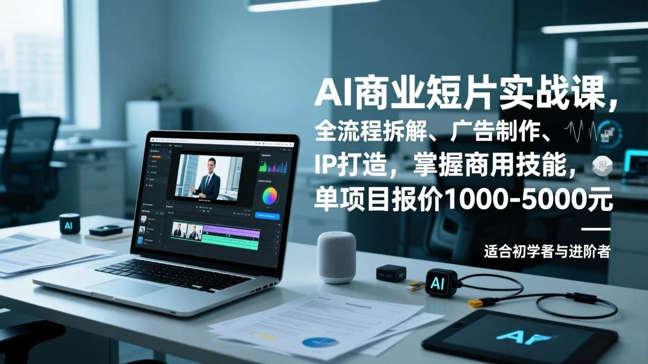 （17050期）AI商业短片实战课，全流程拆解、广告制作、IP打造，掌握商用技能，单项目报价1000-5000元-BOSS 课程