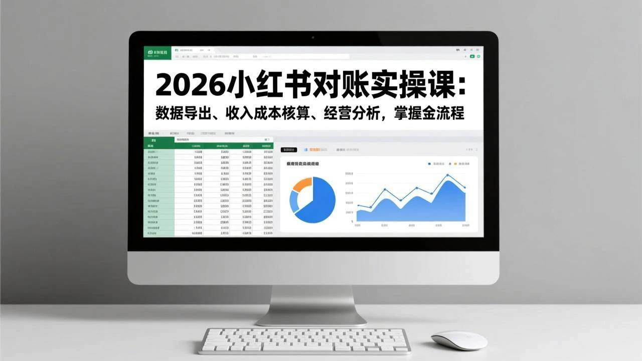 (17071期)2026小红书对账实操课:数据导出、收入成本核算、经营分析,掌握全流程 (17071期)2026小红书对账实操课:数据导出、收入成本核算、经营分析,掌握全流程
