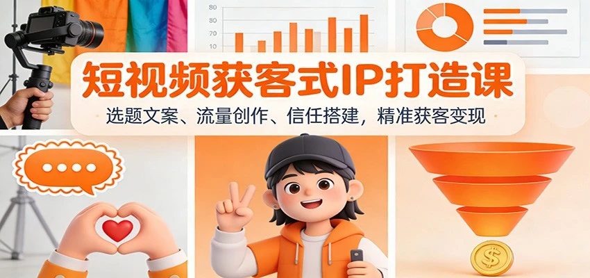 短视频获客式IP打造课：选题文案、流量创作、信任搭建，精准获客变现-BOSS 课程