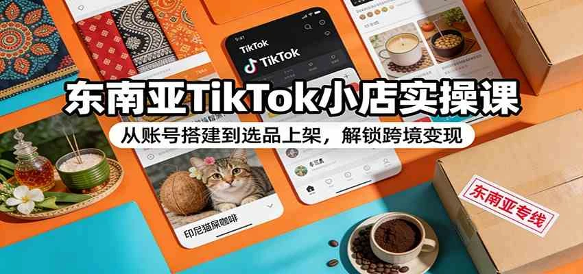 东南亚TikTok小店实操课：从账号搭建到选品上架，解锁跨境变现-BOSS 课程