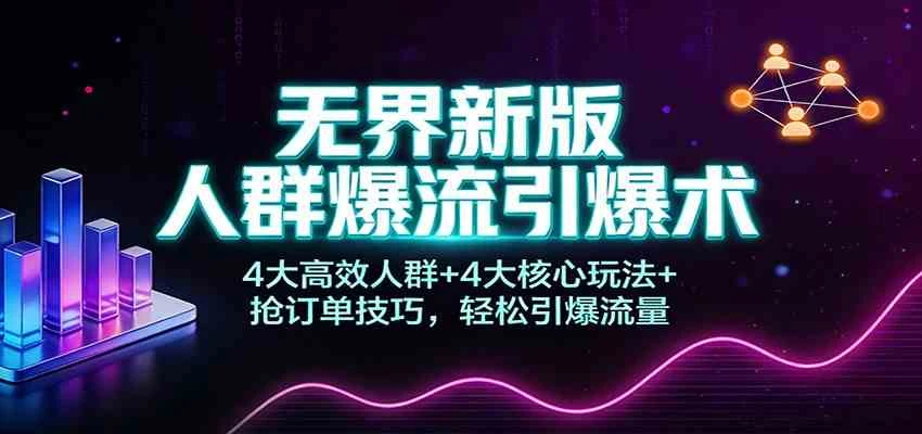无界新版人群爆流引爆术：4大高效人群+4大核心玩法+抢订单技巧，轻松引爆流量-BOSS 课程