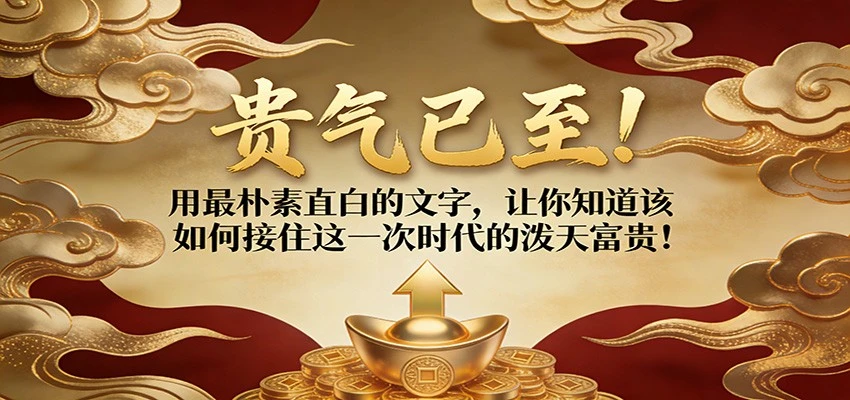 付费文章：贵气已至！用最朴素直白的文字，让你知道该如何接住这一次时代的泼天富贵！-BOSS 课程