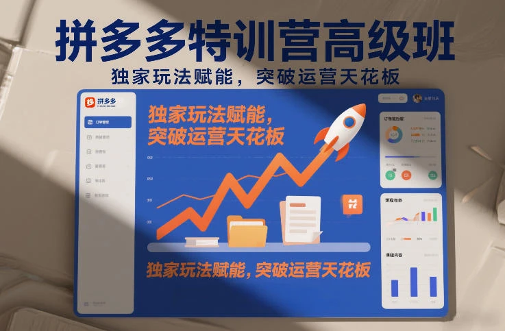 拼多多特训营高阶班，独家玩法赋能，突破运营天花板（更新26年1月）-BOSS 课程