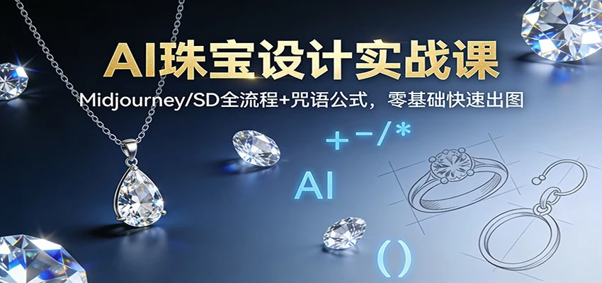 AI珠宝设计实战课:Midjourney/SD全流程+咒语公式,零基础快速出图-BOSS 课程
