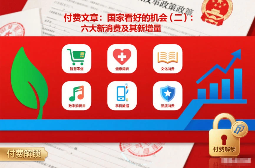 付费文章：国家看好的机会(二)：六大新消费及其新增量-BOSS 课程