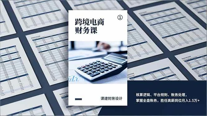 (17036期)跨境电商财务课,核算逻辑、平台规则、账务处理,掌握全盘账务,胜任高薪岗位月入1.5万+ (17036期)跨境电商财务课,核算逻辑、平台规则、账务处理,掌握全盘账务,胜任高薪岗位月入1.5万+