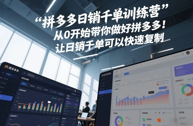 拼多多日销千单训练营，从0开始带你做好拼多多，让日销千单可以快速复制(更新26年1月)-BOSS 课程