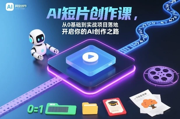 AI短片创作课,从0基础到实战项目落地,开启你的AI创作之路 AI短片创作课,从0基础到实战项目落地,开启你的AI创作之路