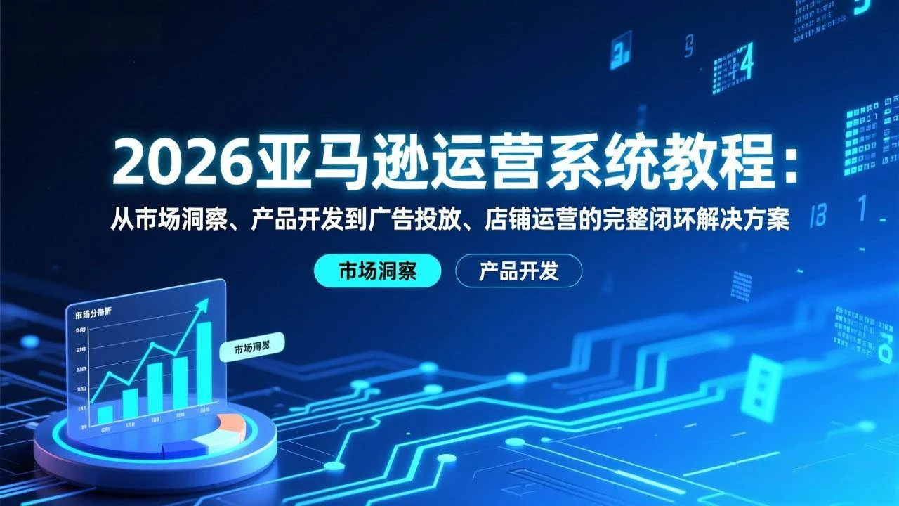 （17208期）2026亚马逊运营系统教程：从市场洞察、产品开发到广告投放、店铺运营的完整闭环解决方案-BOSS 课程
