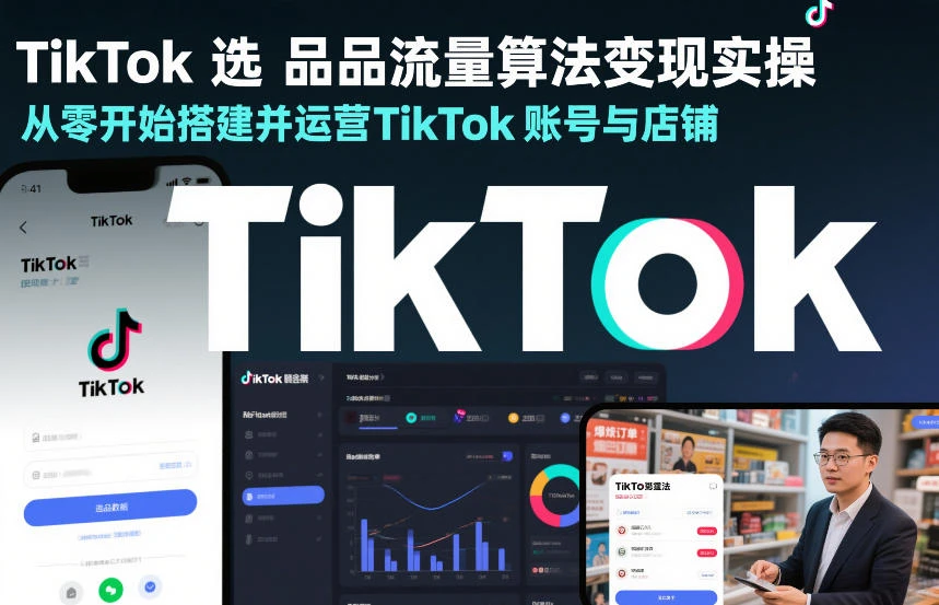TikTok选品流量算法变现实操,从零开始搭建并运营TikTok账号与店铺-BOSS 课程