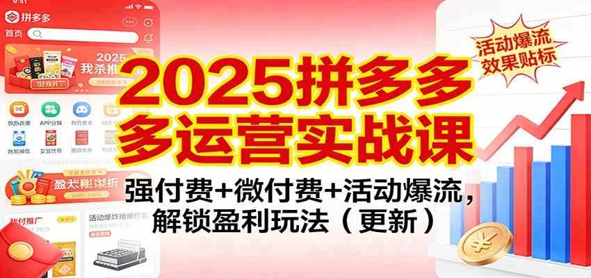 2025拼多多运营实战课：强付费+微付费+活动爆流，解锁盈利玩法（更新）-BOSS 课程