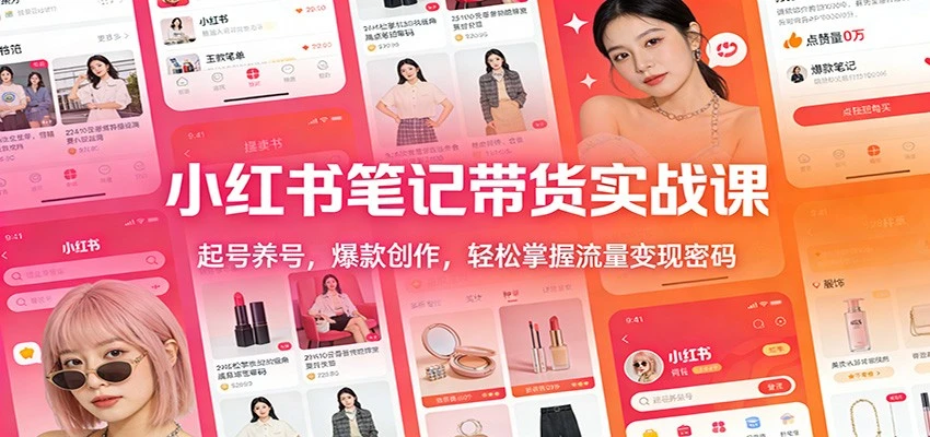 小红书笔记带货实战课：起号养号，爆款创作，轻松掌握流量变现密码-BOSS 课程