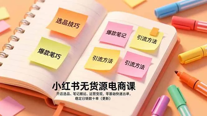 （17018期）小红书无货源电商课，开店选品、笔记搬运、运营变现，零基础快速出单，稳定日销数十单（更新）-BOSS 课程