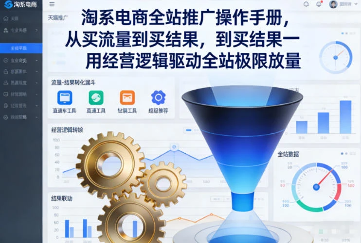 淘系电商全站推广操作手册，从买流量到买结果一用经营逻辑驱动全站极限放量-BOSS 课程