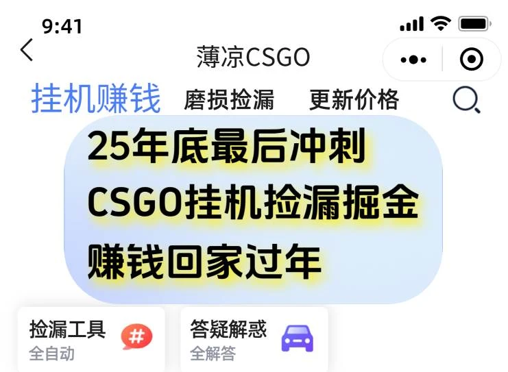 12月年底抓紧最后一个月，用CSGO游戏挂机捡漏掘金赚钱掘金，一部手机轻松日入500+-BOSS 课程
