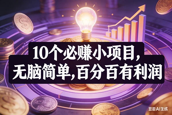 （17169期）10个必赚小项目，无脑简单，百分百有利润，副业首选，日入200+-BOSS 课程