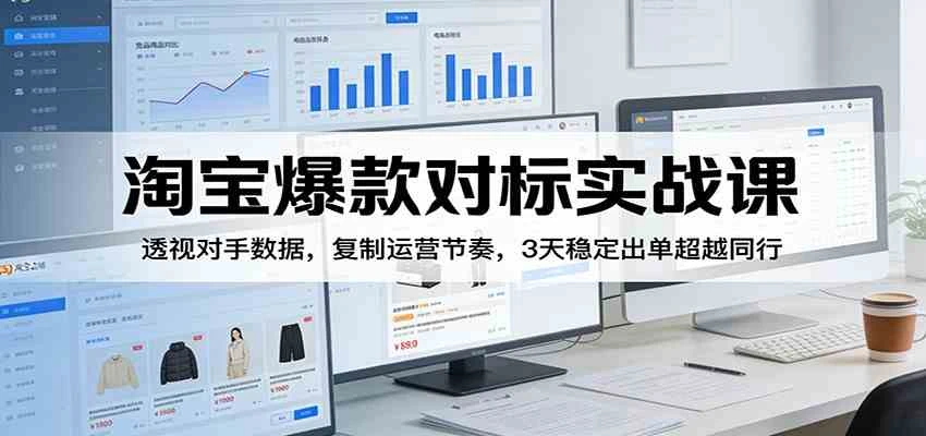 淘宝爆款对标实战课:透视对手数据,复制运营节奏,3天稳定出单超越同行-BOSS 课程