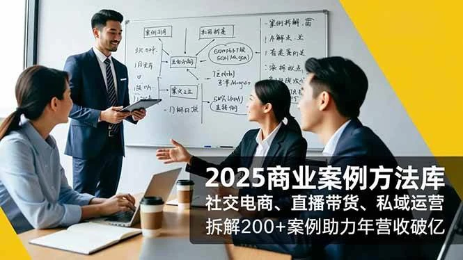 （16713期）2025商业案例方法库，社交电商、直播带货、私域运营，拆解200+案例助力年营收破亿-BOSS 课程