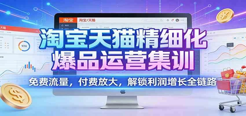 淘宝天猫精细化爆品运营集训：免费流量，付费放大，解锁利润增长全链路-BOSS 课程