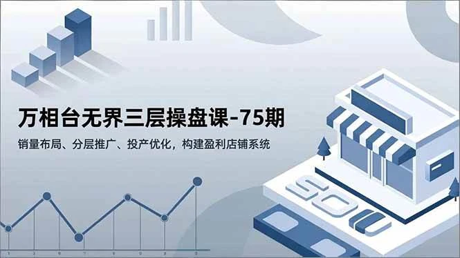 （16769期）万相台无界三层操盘课-75期，销量布局、分层推广、投产优化，构建盈利店铺系统-BOSS 课程