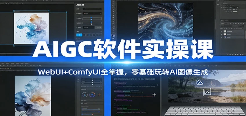 AIGC软件实操课:WebUI+ComfyUI全掌握,零基础玩转AI图像生成-BOSS 课程