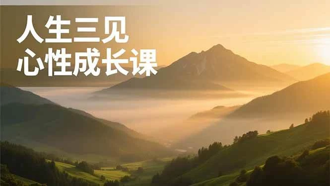 （16897期）人生三见心性成长课，见天地众生自己，搞透人性安顿身心，活出清晰自我，内在富足无价-BOSS 课程