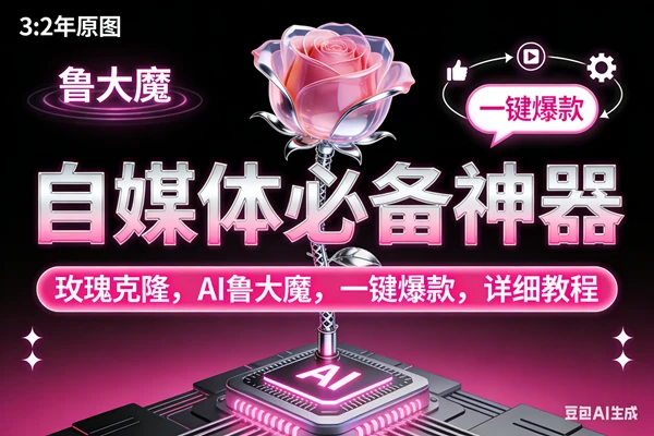 (17153期)玫瑰克隆神器,ai鲁大魔,自媒体必备工具,一键爆款神器,详细教程。 (17153期)玫瑰克隆神器,ai鲁大魔,自媒体必备工具,一键爆款神器,详细教程。