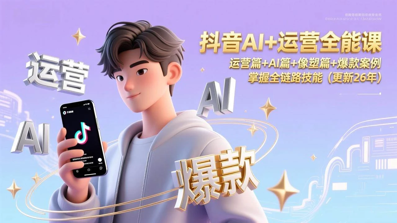 (17078期)抖音AI+运营全能课,运营篇+AI篇+像塑篇+爆款案例,掌握全链路技能(更新26年) (17078期)抖音AI+运营全能课,运营篇+AI篇+像塑篇+爆款案例,掌握全链路技能(更新26年)